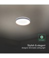 V-Tac 40W LED loftslampe med fjernbetjening - 3-i-1 CCT, dæmpbar, træ finish, Designer Domelight