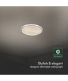 60W LED designer loftslampe med fjernbetjening - 3-i-1 CCT, dæmpbar, sort ring, inkl. lyskilde