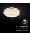 V-Tac 30W/60W/30W Designer loftlampe med fjernbetjening - 3-i-1, dæmpbar, brun ring, inkl. lyskilde