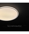V-Tac 30W/60W/30W LED loftlampe med fjernbetjening - 3-i-1 CCT, dæmpbar, grå ring, inkl. lyskilde