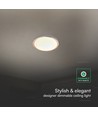 V-Tac 30W/60W/30W LED loftlampe med fjernbetjening - 3-i-1 CCT, dæmpbar, træ-finish, designerlampe