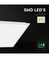 60x60 CCT LED panel, 40W - Højde 33mm, 3 lyskulører, 5 års garanti, hvid kant