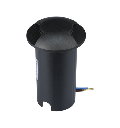 V-Tac 1W LED nedgravningsspot - IP67, sort hus, 6400K