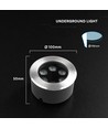6W LED nedgravningsspot - IP67, sølv hus, 3000K, inkl. lyskilde