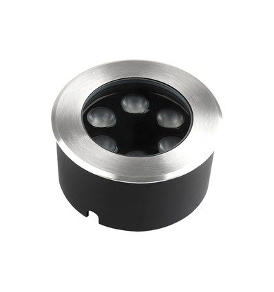V-Tac 6W LED nedgravningsspot - IP67, 4000K, sølv hus, inkl. lyskilde