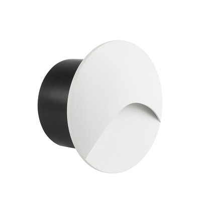 3W LED indbygningsspot til trapper - Rund, hvid, aluminium, IP65, 3000K, inkl. lyskilde