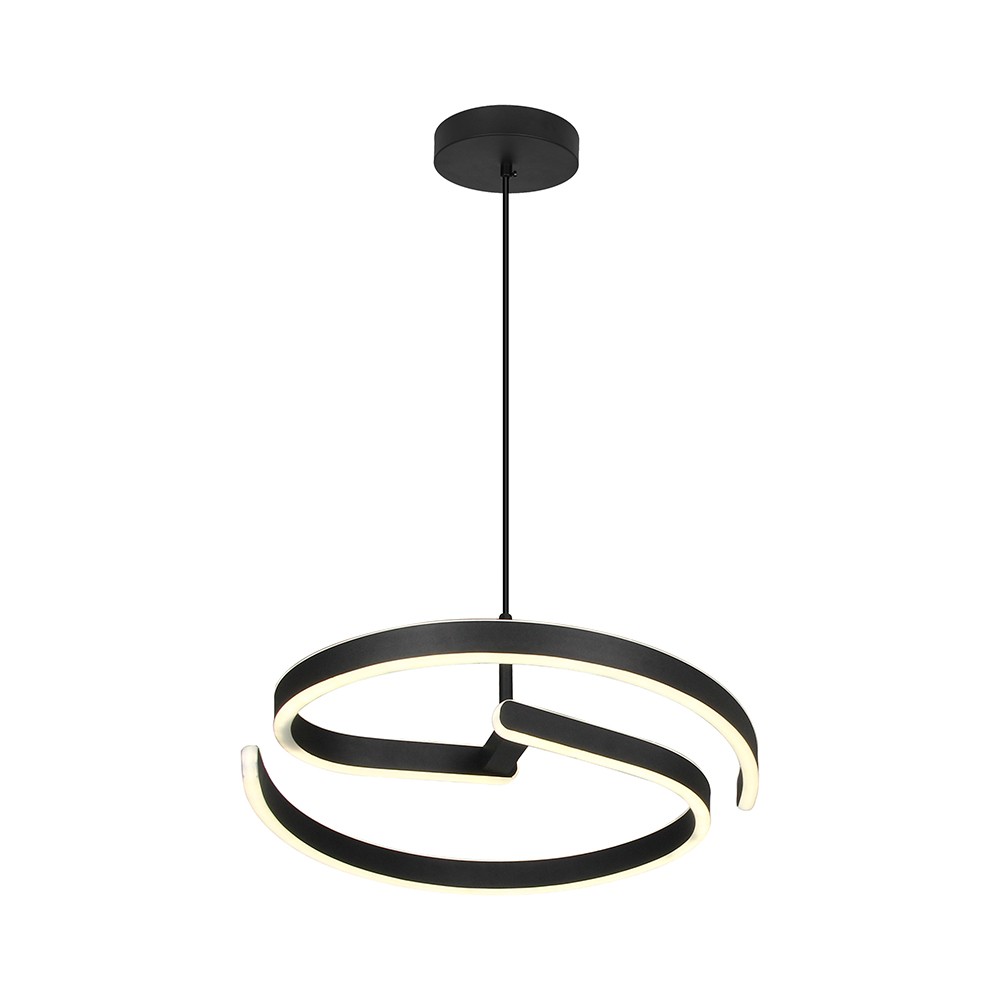 25W LED designer pendel - Ø40cm, Sandy Black, 4000K, dekorativ loftlampe - Kulør : Neutral
