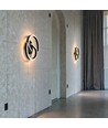 22W LED designer væglampe - 30x11cm, 4000K, sort, inkl. lyskilde
