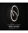 22W LED designer væglampe - 30x11cm, 4000K, sort, inkl. lyskilde