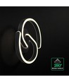 22W LED designer væglampe - 30x11cm, 4000K, sort, inkl. lyskilde