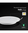 18W Ø22,5cm Backlit LED indbygningspanel - 3-i-1 CCT, Cree chip, 6 års garanti, rund