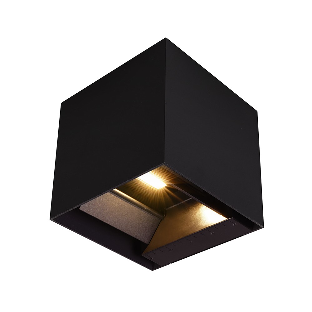 V-Tac 9W Solara væglampe med sensor - Solcelle, PIR sensor, IP65, 3-i-1 CCT, sort hus - Kulør : 3-i-1