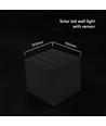 V-Tac 9W Solara væglampe med sensor - Solcelle, PIR sensor, IP65, 3-i-1 CCT, sort hus