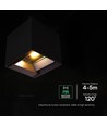 V-Tac 9W Solara væglampe med sensor - Solcelle, PIR sensor, IP65, 3-i-1 CCT, sort hus