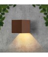 V-Tac 9W Solara væglampe med sensor, CCT - IP65, PIR sensor, Corten hus, solcelle, 3 lyskulører