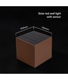 V-Tac 9W Solara væglampe med sensor, CCT - IP65, PIR sensor, Corten hus, solcelle, 3 lyskulører