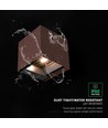 V-Tac 9W Solara væglampe med sensor, CCT - IP65, PIR sensor, Corten hus, solcelle, 3 lyskulører