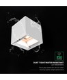 V-Tac 9W Solara væglampe med sensor - IP65, hvidt hus, 3-i-1 CCT, solcelle LED med PIR sensor