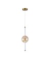 8W LED designer pendel - Ø15cm, 3000K, Amber/Hvid, dekorativ loftlampe