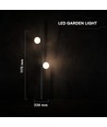 2 stk. 3W LED havelampe - Sort, IP65, 3000K, inkl. lyskilde