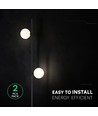 2 stk. 3W LED havelampe - Sort, IP65, 3000K, inkl. lyskilde