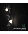2 stk. 3W LED havelampe - Sort, IP65, 3000K, inkl. lyskilde