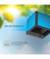V-Tac 9W Solara væglampe med sensor - IP65, sort, 3-i-1 CCT, solcelle, PIR sensor