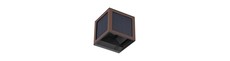 V-Tac 9W Solara væglampe med sensor, CCT - IP65, Corten hus, solcelle, PIR sensor