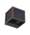 V-Tac 9W Solara væglampe med sensor, CCT - IP65, Corten hus, solcelle, PIR sensor