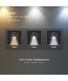 V-Tac 9W Solara væglampe med sensor, CCT - IP65, Corten hus, solcelle, PIR sensor