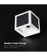 V-Tac 9W LED solcelle væglampe med sensor - CCT, IP65, hvidt hus, PIR sensor