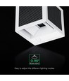 V-Tac 9W LED solcelle væglampe med sensor - CCT, IP65, hvidt hus, PIR sensor