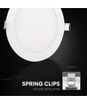 V-Tac 6W Ø10,6cm Backlit LED indbygningspanel - 3-i-1 CCT, CREE chip, 6 års garanti, rund
