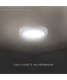 6W Ø12cm LED påbygningspanel - CCT, Backlit, CREE chip, 6 års garanti, rund