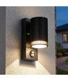 GU10 væglampe med PIR sensor - IP44 udendørs, uden lyskilde