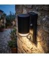 GU10 væglampe med PIR sensor - IP44 udendørs, uden lyskilde