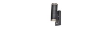 V-Tac GU10 væglampe med PIR sensor - Op/ned lys, IP44 udendørs, sort, uden lyskilde