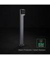 V-Tac GU10 havelampe, 80cm - IP44, sort, uden lyskilde, bedlampe