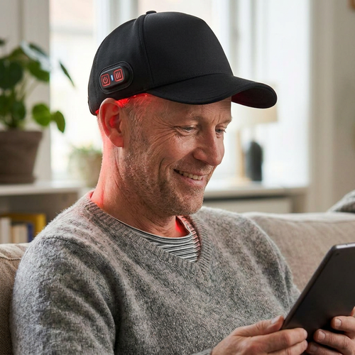 Lysterapi kasket / hat - Infrarød, med batteri