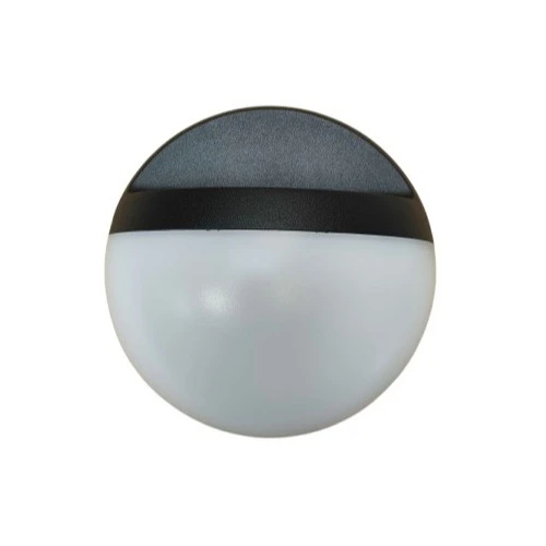 Outlet: 12W LED væglampe - IP54 udendørs, rund, sort, inkl. lyskilde