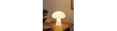 Opladelig LED svampe bordlampe - Hvid, touch dæmpbar, CCT, IP54