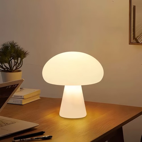 Opladelig LED svampe bordlampe - Hvid, touch dæmpbar, CCT, IP54