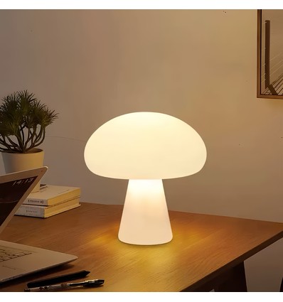 Opladelig LED svampe bordlampe - Hvid, touch dæmpbar, CCT, IP54