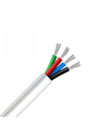 20m RGB kabel, hvid rund - 4x0,35mm², 12V-24V til LED strip