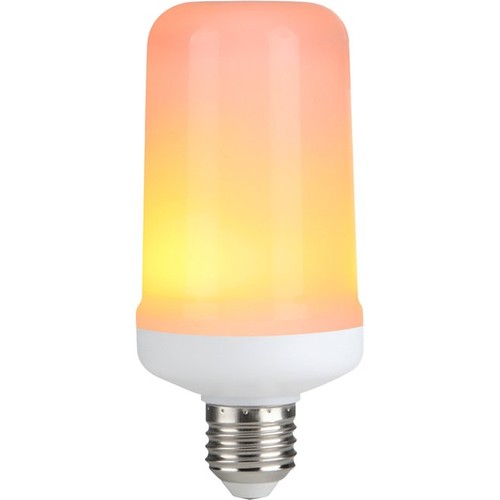 E27 5W LED pære med flammeeffekt - 14cm, 1500K, flicker flame effect