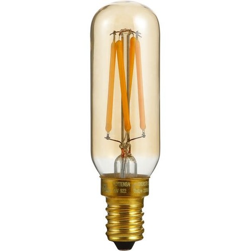 E14 4W dæmpbar LED rørpære - 8,5cm, 2200K, Gold, filament