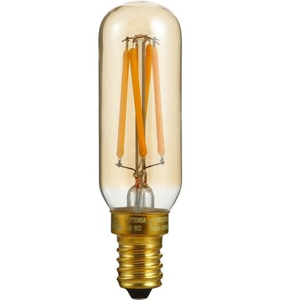E14 4W dæmpbar LED rørpære - 8,5cm, 2200K, Gold, filament