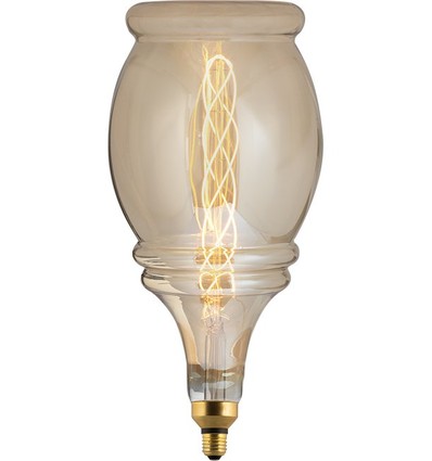 E27 6W XXL Flex Bell filamentpære - 250lm, dæmpbar, 2000K, guld glas