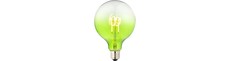 E27 4W dæmpbar LED filament pære - G125, Flex Globe, Grøn, 140lm