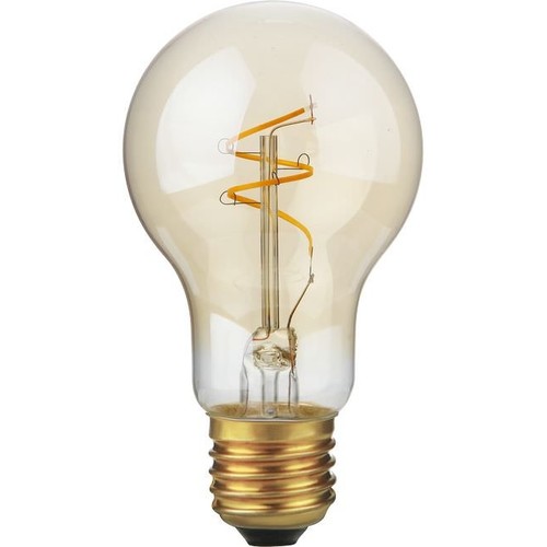E27 4,2W Slim Flex Filament dæmpbar LED pære - 470lm, A60, 2200K, Gold finish